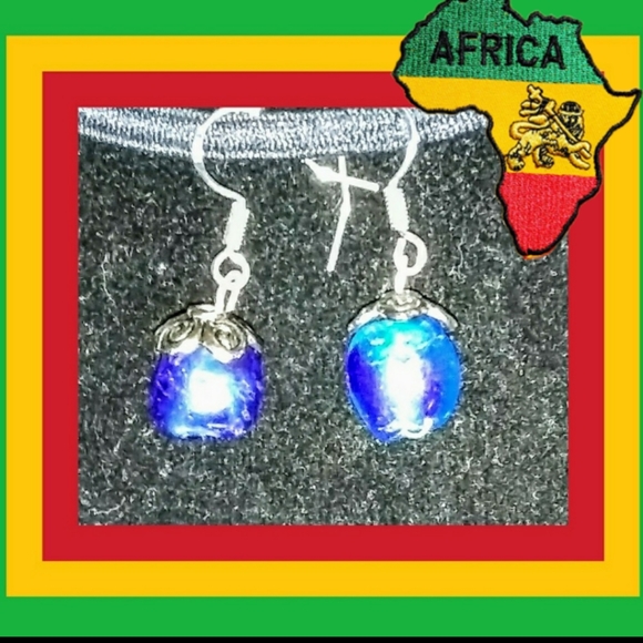 Motherskiss Jewelry - AFRICAN BLUEBERRIES RECYCLED AFRICAN GLASS